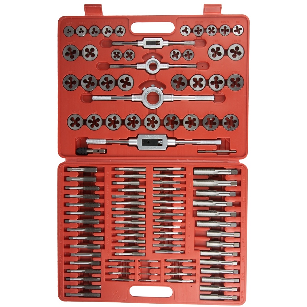 OPT-MTDS110 Набор метчиков и плашек М2 - М18, 110 предметов, метрическая резьба OPTIMUS