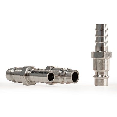 Штуцер папа ёлка d.9мм M, никелированная сталь, 50шт