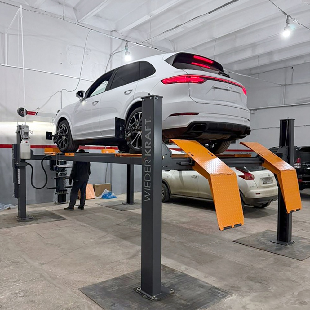 WiederKraft WDK-545 Четырехстоечный автомобильный подъемник г/п 5 тонн под сход-развал